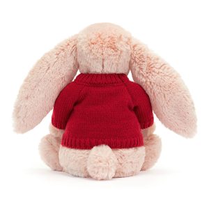 Bashful Blush Bunny with Personalised Red Jumper